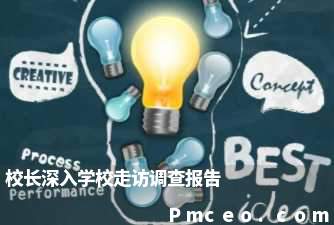 校长深入学校走访调查报告